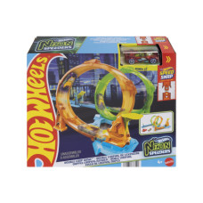 Hot Wheels Neon speeder double loop dvojitá smyčka JMG49