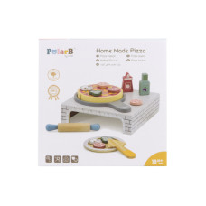 Dřevěná pizza s doplňky