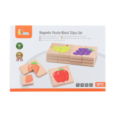 Dřevěné magnetické puzzle - ovoce