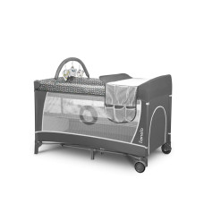Lionelo Flower Grey Scandi — Cestovní postýlka