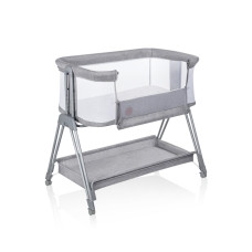 Lionelo Luna Grey Concrete — Přístavná postýlka 2v1