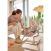 Lionelo Dalia Set Grey Stone Natural — ŽIdlička na krmení a Dětské houpátko