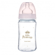 Canpol babies Lahev se širokým hrdlem ROYAL BABY 240ml růžová