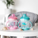 Canpol babies Nevylévací hrneček se silikonovým pítkem LOVE&SEA 180ml růžový