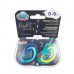 Canpol babies Set symetrických silikonových dudlíků Light touch 0-6m NEON LOVE modrý