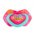 Canpol babies Set symetrických silikonových dudlíků Light touch 6-18m NEON LOVE růžový
