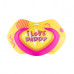 Canpol babies Set symetrických silikonových dudlíků Light touch 6-18m NEON LOVE růžový