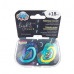 Canpol babies Set symetrických silikonových dudlíků Light touch 18m+ NEON LOVE modrý