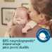Canpol babies Set symetrických silikonových dudlíků Light touch 6-18m BONJOUR PARIS modrý