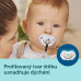 Canpol babies Set symetrických silikonových dudlíků Light touch 18m+ BONJOUR PARIS modrý