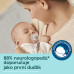 Canpol babies Set symetrických silikonových dudlíků Light touch 6-18m ROYAL BABY růžový