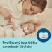 Canpol babies Set symetrických silikonových dudlíků Light touch 6-18m ROYAL BABY růžový