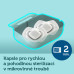 Canpol babies Set symetrických silikonových dudlíků Light touch 0-6m NEON LOVE modrý