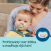 Canpol babies Set symetrických silikonových dudlíků Light touch 6-18m NEON LOVE růžový