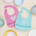 Canpol babies Bryndák silikonový s kapsou PASTELS modrý