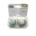 Canpol babies Set symetrických silikonových dudlíků Light touch 6-18m PURE COLOR zelený