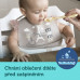 Canpol babies Bryndák silikonový s kapsou BONJOUR PARIS béžový
