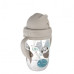 Canpol babies Nevylévací hrneček se slámkou a závažím EXOTIC ANIMALS 270ml šedý