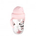 Canpol babies Nevylévací hrneček se slámkou a závažím EXOTIC ANIMALS 270ml růžový