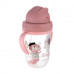 Canpol babies Nevylévací hrneček se slámkou a závažím 270ml BONJOUR PARIS růžový