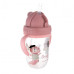 Canpol babies Nevylévací hrneček se slámkou a závažím 270ml BONJOUR PARIS růžový
