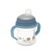 Canpol babies Hrneček se silikonovým pítkem FirstCup BONJOUR PARIS 150ml modrý