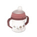 Canpol babies Hrneček se silikonovým pítkem FirstCup BONJOUR PARIS 150ml růžový