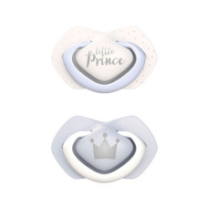Canpol babies Set symetrických silikonových dudlíků Light touch 6-18m ROYAL BABY modrý