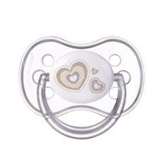 Canpol babies Dudlík 18m+ silikonový symetrický NEWBORN BABY béžový