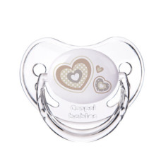 Canpol babies Dudlík silikonový anatomický 6-18m NEWBORN BABY béžový
