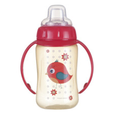 Canpol babies Tréninkový hrneček CUTE ANIMALS se silikonovým pítkem a úchyty 320ml