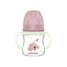 Canpol babies Antikoliková lahev EasyStart se svítícími úchyty SLEEPY KOALA 120ml růžová