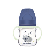 Canpol babies Antikoliková lahev EasyStart se svítícími úchyty SLEEPY KOALA 120ml modrá