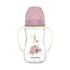 Canpol babies Antikoliková lahev EasyStart se svítícími úchyty SLEEPY KOALA 240ml růžová