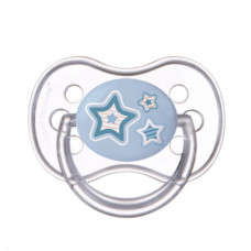 Canpol babies Dudlík 6-18m silikonový symetrický NEWBORN BABY modrý