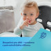 Canpol babies Silikonová dělená miska s přísavkou DOTS 360ml růžová
