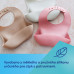 Canpol babies Silikonový bryndák s kapsou DOTS žlutý