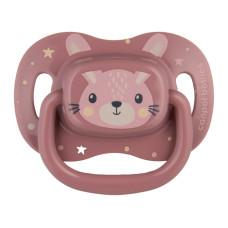 Canpol babies Dudlík silikonový symetrický CUTE ANIMALS 6-18m 1ks růžový