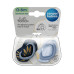 Canpol babies Dudlík silikonový symetrický Light touch GOLD 0-6m 2ks modrý