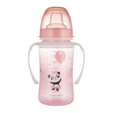 Canpol babies Tréninkový hrneček se svítícími úchyty EXOTIC ANIMALS 240ml růžový