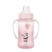 Canpol babies Tréninkový hrneček se svítícími úchyty EXOTIC ANIMALS 240ml růžový