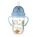 Canpol babies Nevylévací hrneček se slámkou a závažím 270ml BONJOUR PARIS modrý
