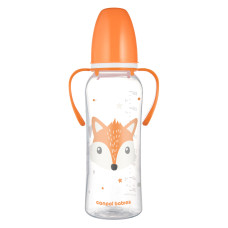 Canpol babies Lahev úzkohrdlá s úchyty CUTE ANIMALS 250ml liška