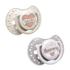 LOVI Dudlík silikonový dynamický I LOVE 6-18m 2ks