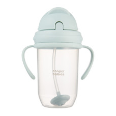 Canpol babies Hrneček nevylévací se slámkou a závažím 270ml zelený