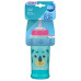 Canpol babies Láhev sportovní s nevylévací slámkou HELLO LITTLE 350 ml zelená