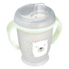 LOVI Hrneček nevylévací se svítícími úchyty BUDDY BEAR 250ml 6m+