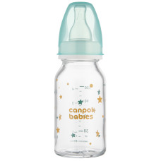 Canpol babies Lahev skleněná s úzkým hrdlem TOYS 120ml