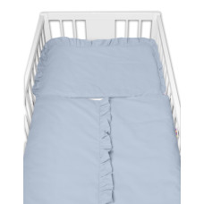 2-dílné bavlněné povlečení s volánkem SOFT, Baby Nellys, jeans, modrá