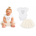 2D sada - body kr. rukáv Cat + tutu suknička cream, vel. 86